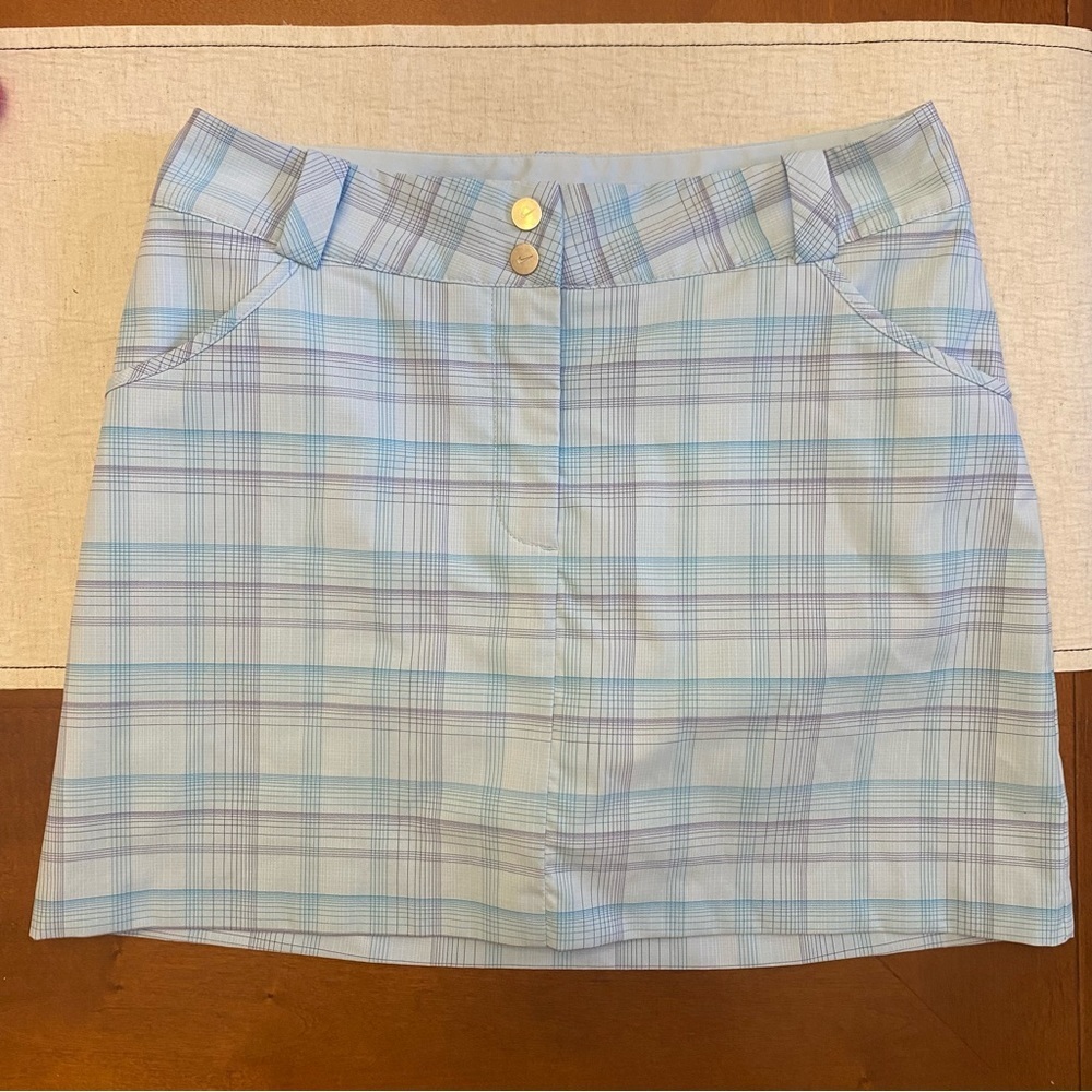 Nike Golf Dri-Fit Modern Rise Plaid Skort Liner Shorts  Sz. 4